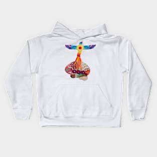 Rising Phoenix Brain - for neuro motivation Kids Hoodie